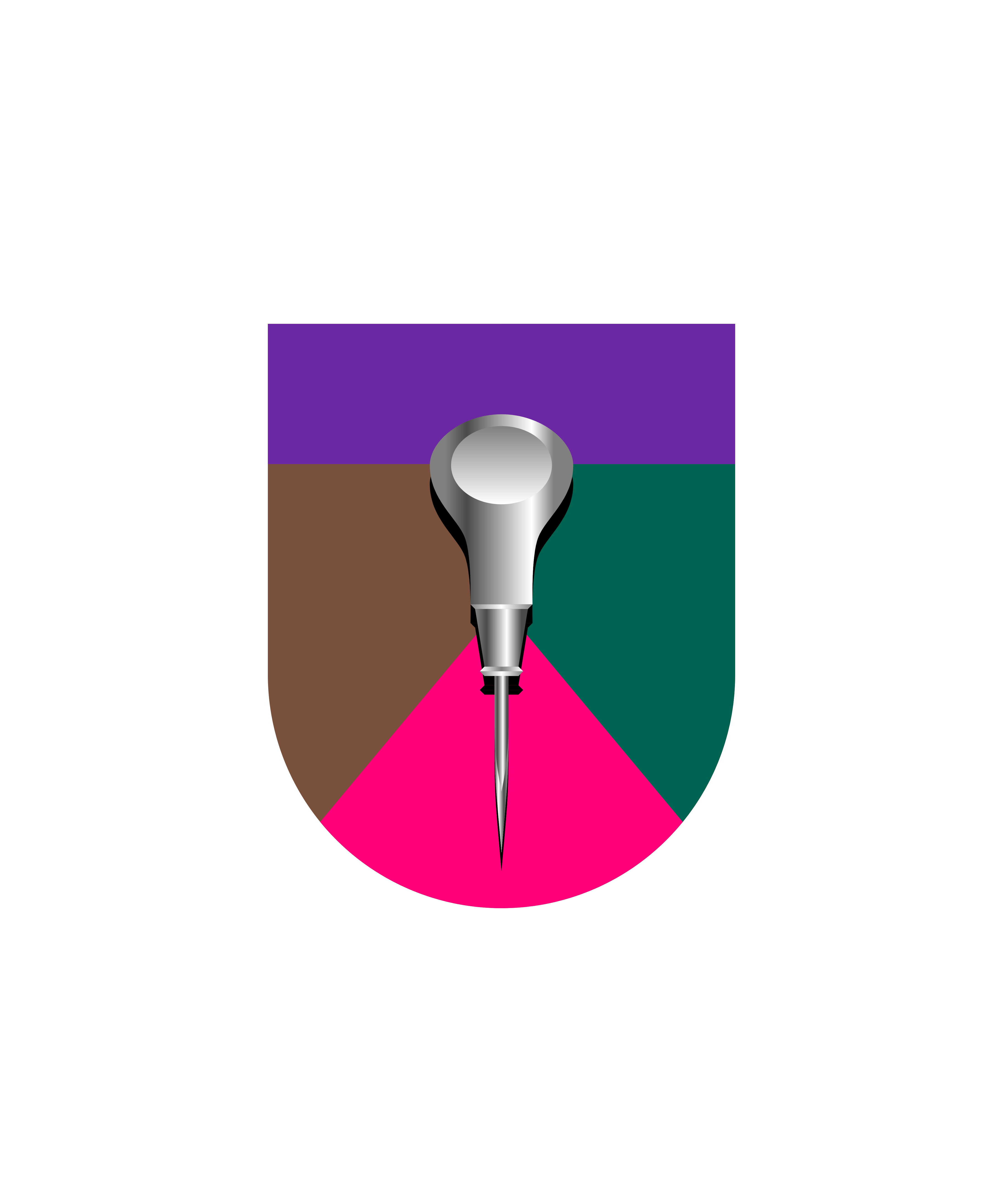Awl on Tenné Vert Pink and Ultraviolet Per Pall Inverted and a Chief
